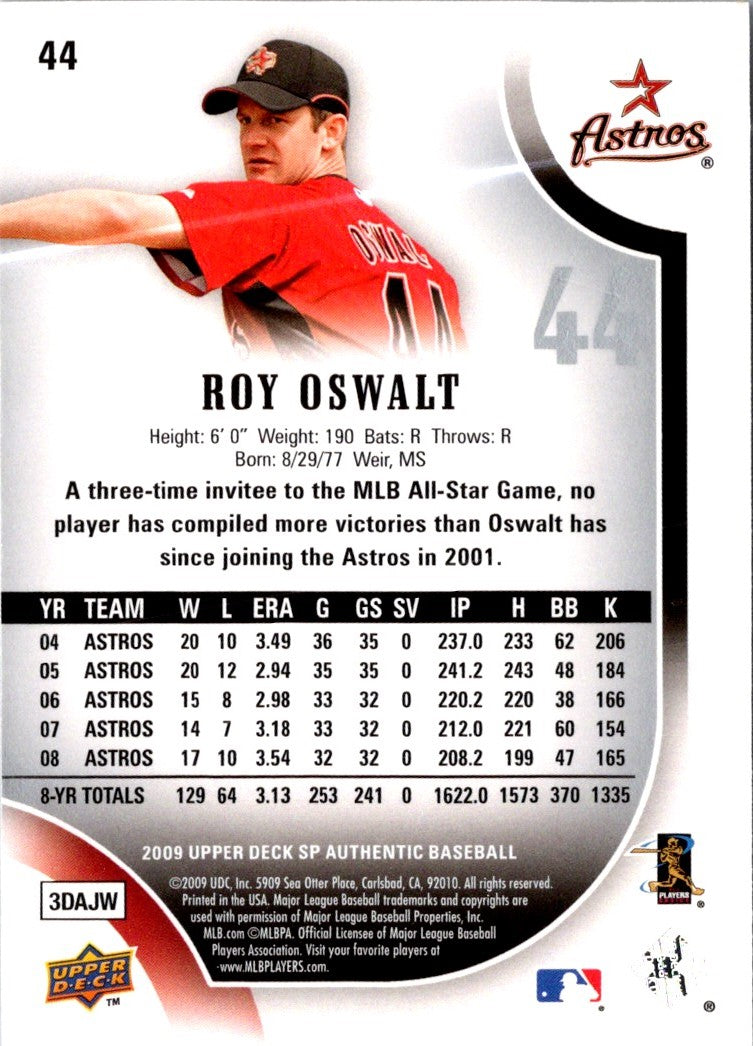 2009 SP Authentic Roy Oswalt