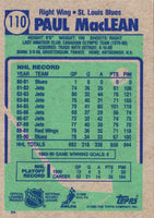1990 Topps Paul MacLean #110