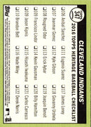 2016 Topps Heritage Cleveland Indians