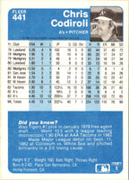 1984 Fleer Chris Codiroli #441 Rookie