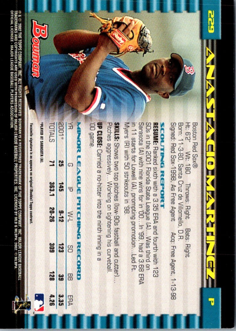 2002 Bowman Anastacio Martinez