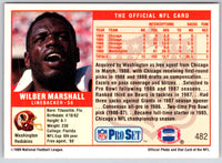 1989 Pro Set Wilber Marshall #482