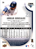 2009 SP Authentic Adrian Gonzalez #74