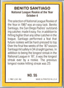1987 Donruss Highlights Benito Santiago