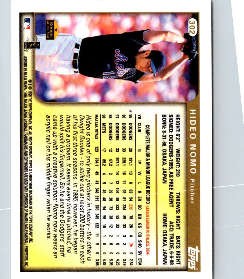 1999 Topps Hideo Nomo