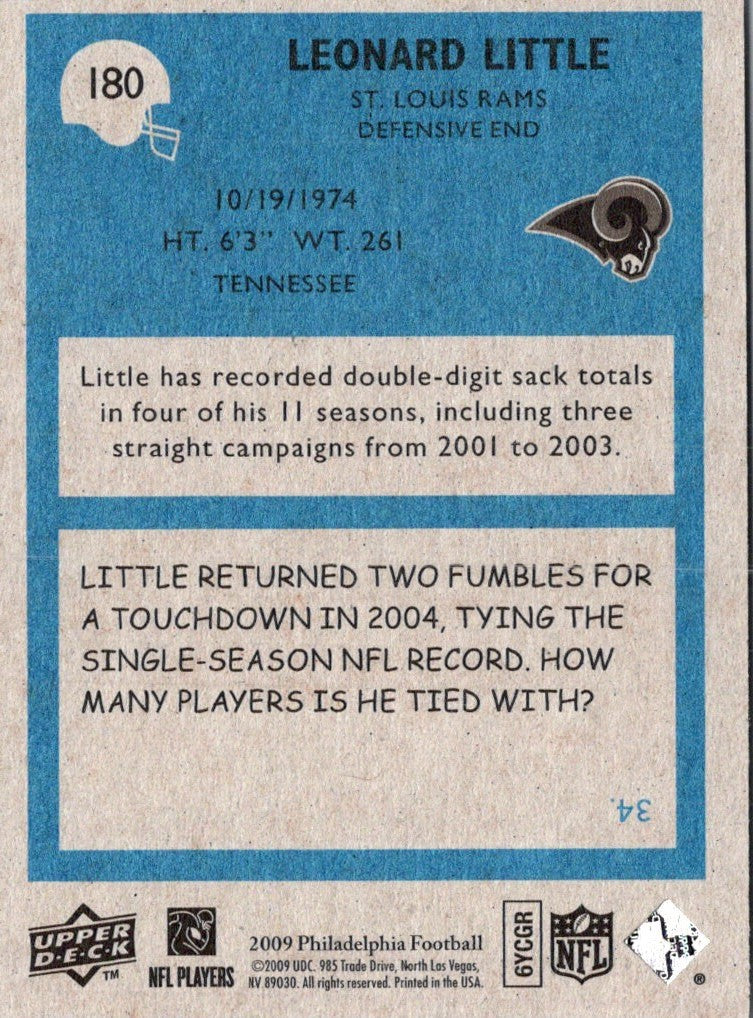 2009 Upper Deck Leonard Little