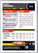 2003 Topps Total Donnie Edwards