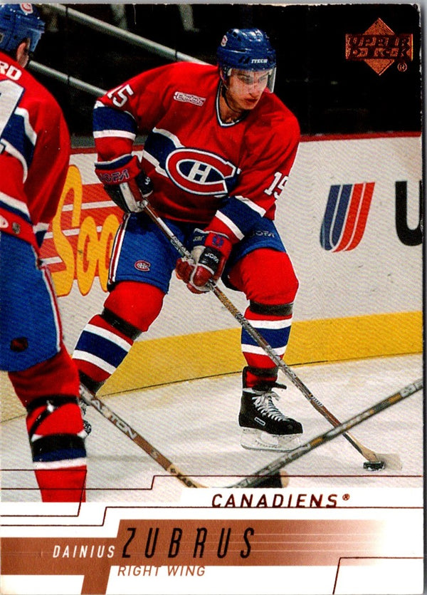 2000 Upper Deck Dainius Zubrus #92