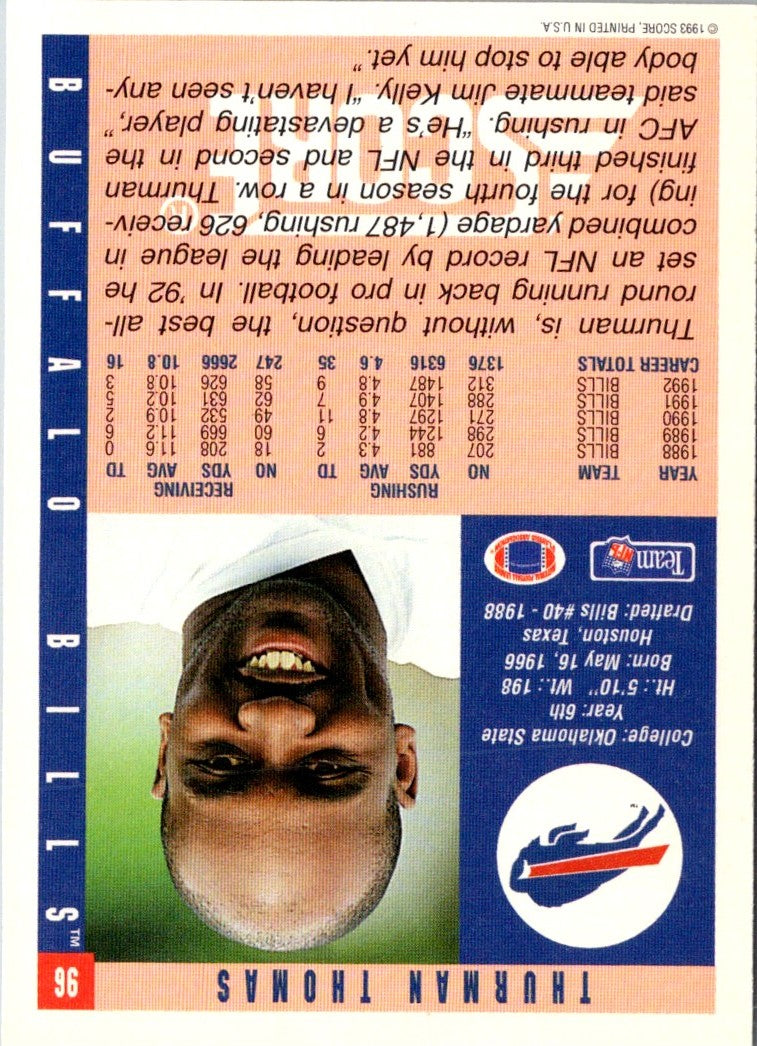 1993 Score Thurman Thomas