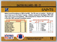 1990 Pro Set Dalton Hilliard #12