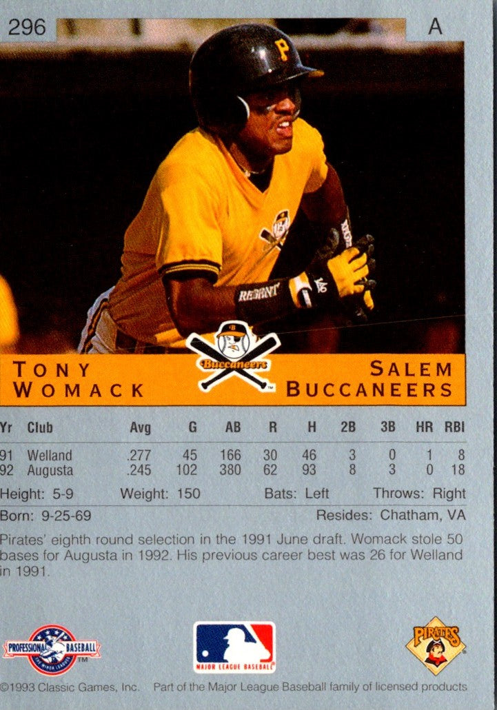 1993 Classic Best Tony Womack