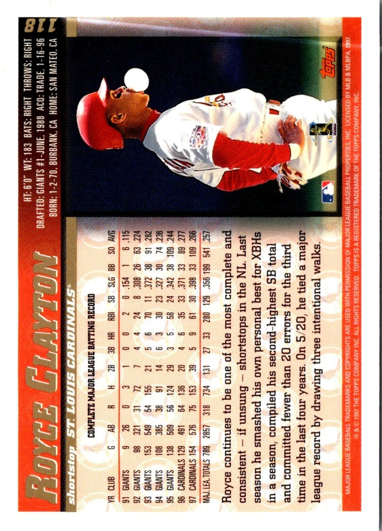 1998 Topps Royce Clayton