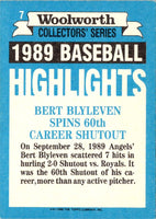 1990 Topps Woolworth Baseball Highlights Bert Blyleven #7