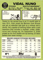 2016 Topps Heritage Vidal Nuno #312