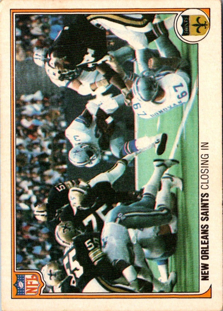 1983 Fleer Team Action Stickers New Orleans Saints Helmet