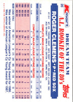 1989 Score Scoremasters Roger Clemens #20