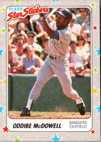 1988 Fleer Star Stickers Oddibe McDowell #66