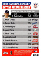2003 Topps National League Batting Average Leaders #343