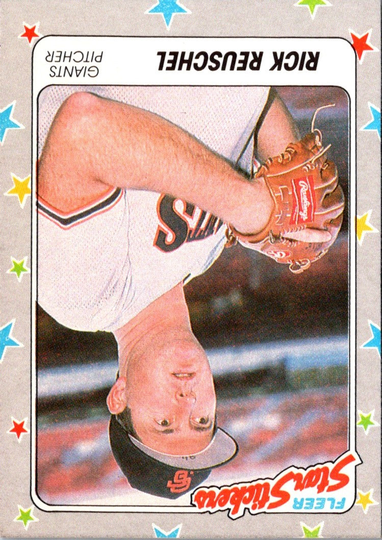 1988 Fleer Star Stickers Rick Reuschel