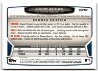 2013 Bowman Chrome Prospects Jeremy Rathjen #BCP142