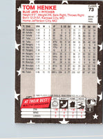 1988 Fleer Star Stickers Tom Henke #73