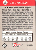 1989 T&M Senior League Dave Kingman #59