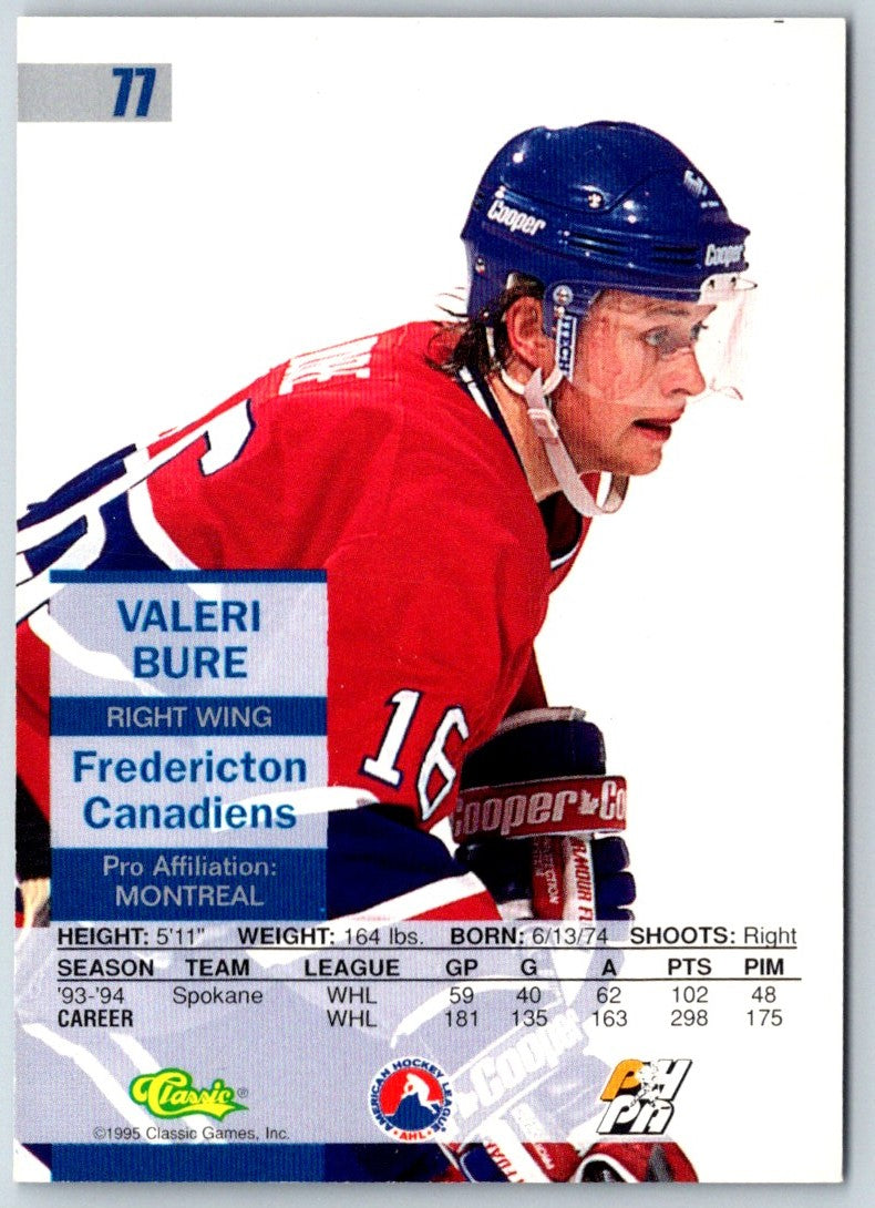 1995 Classic Images Valeri Bure