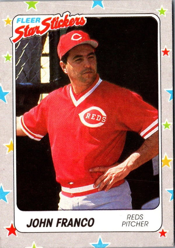 1988 Fleer Star Stickers John Franco #84