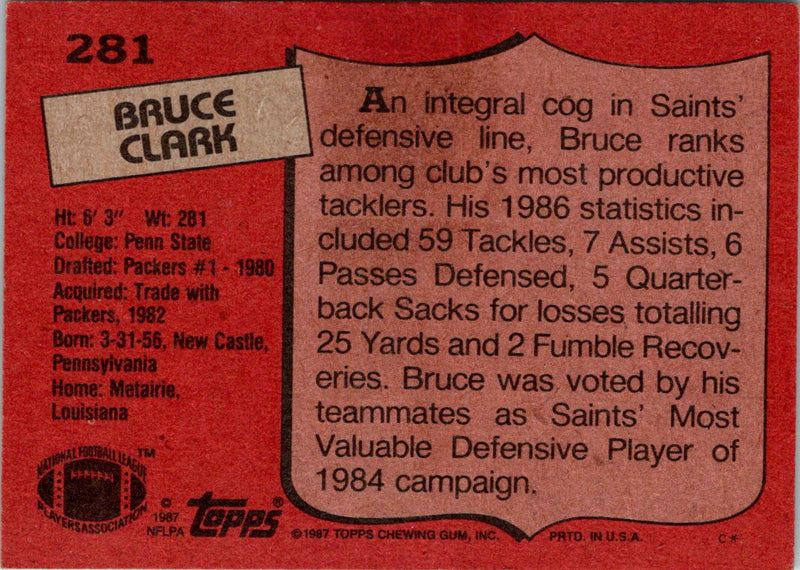 1987 Topps Bruce Clark
