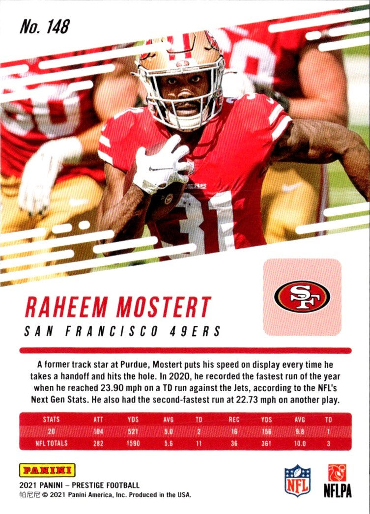 2021 Panini Prestige Raheem Mostert