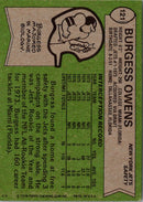 1978 Topps Burgess Owens