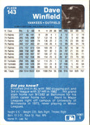 1984 Fleer Dave Winfield