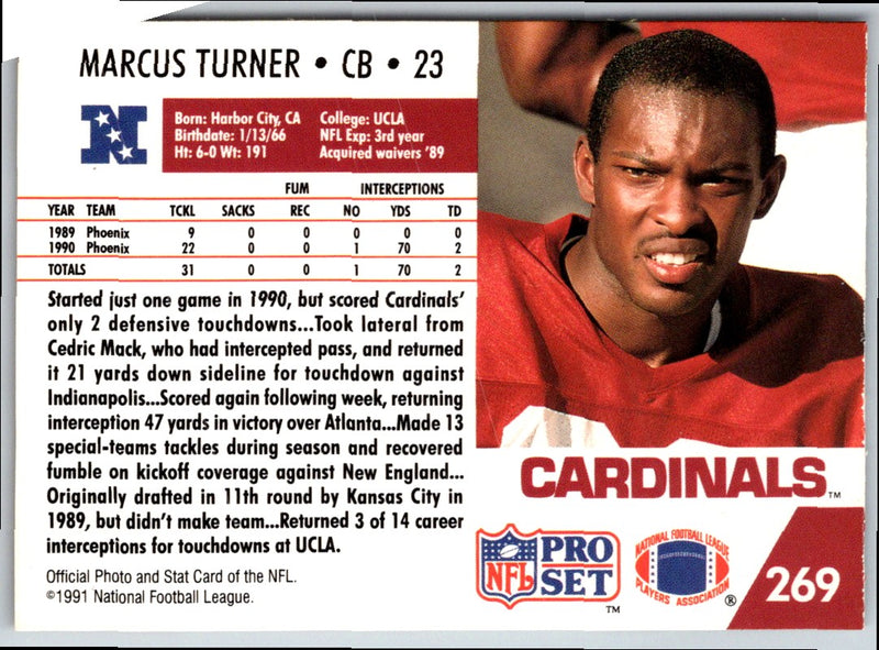 1991 Pro Set Marcus Turner