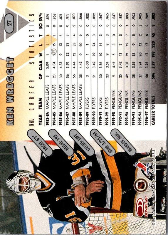 1997 Donruss Ken Wregget #27