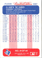 1987 Fleer Limited Edition Gary Ward #41