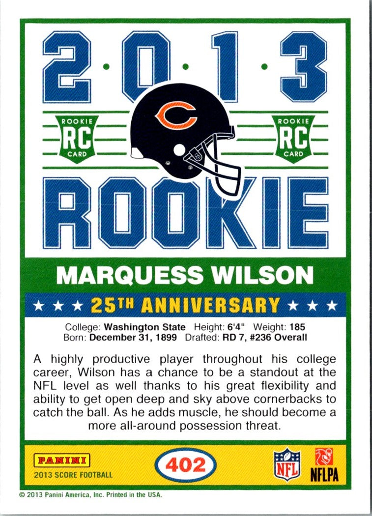 2013 Score Marquess Wilson