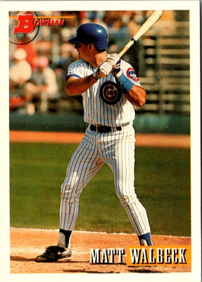 1993 Bowman Matt Walbeck #384 Rookie