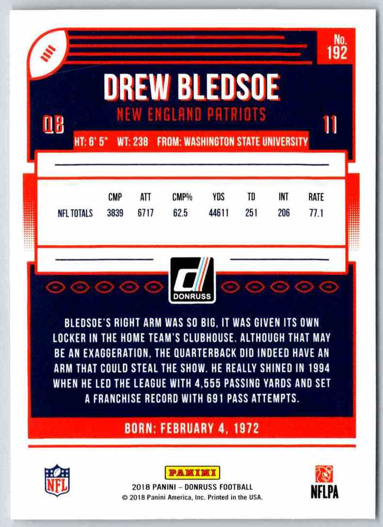 2018 Donruss Drew Bledsoe