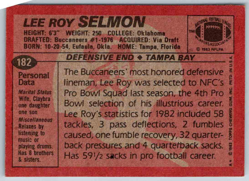 1983 Topps Lee Roy Selmon