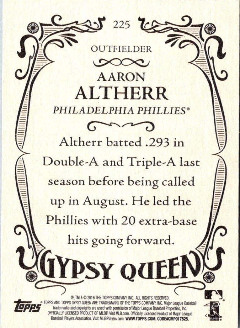 2016 Topps Gypsy Queen Aaron Altherr