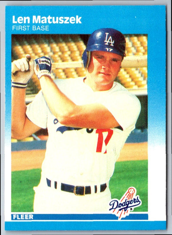 1987 Fleer Len Matuszek #447