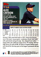 2000 Topps Traded & Rookies Alex Cintron #T14 Rookie