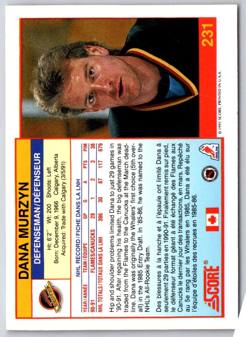 1991 Score Canadian Dana Murzyn