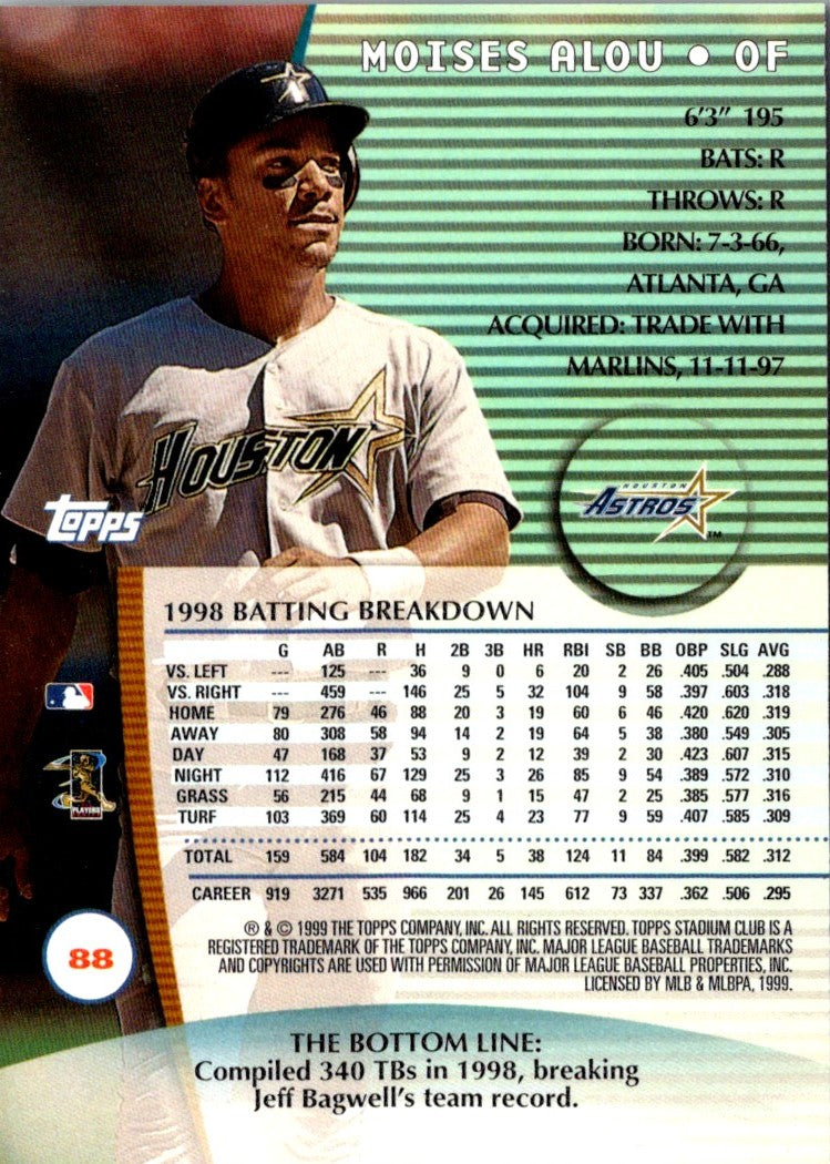 1999 Stadium Club Moises Alou