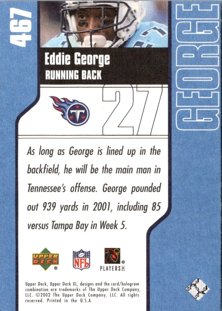 2002 Upper Deck XL Eddie George