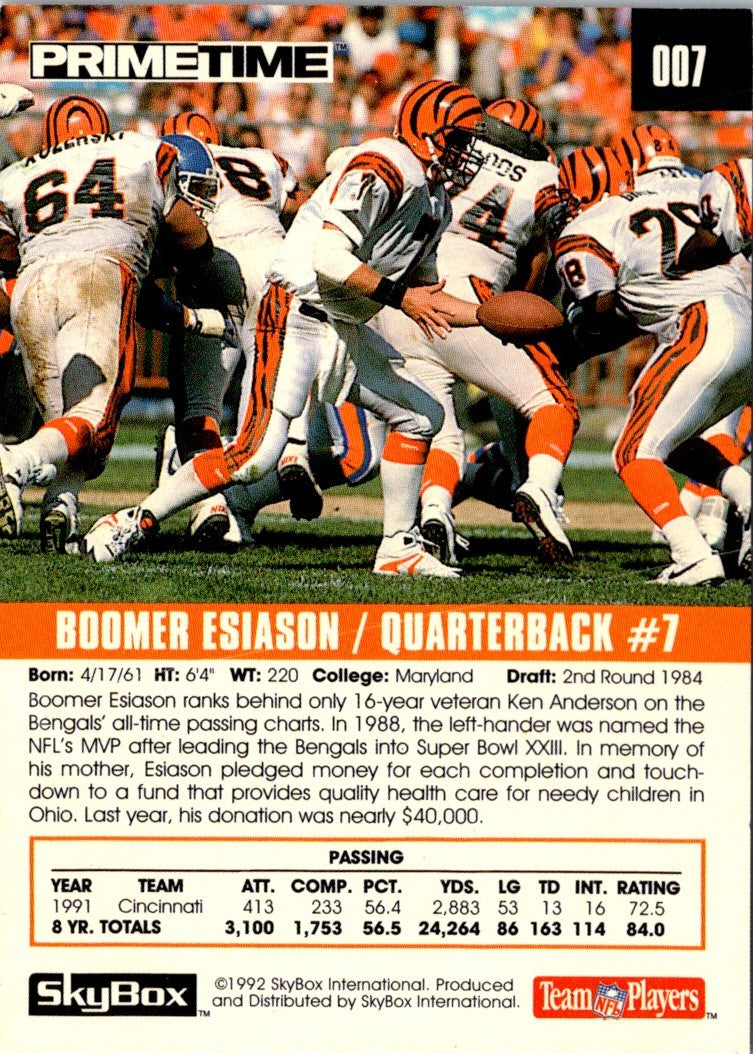 1992 Skybox Impact Boomer Esiason