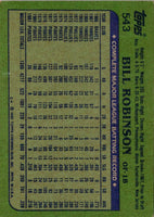 1982 Topps Bill Robinson #543