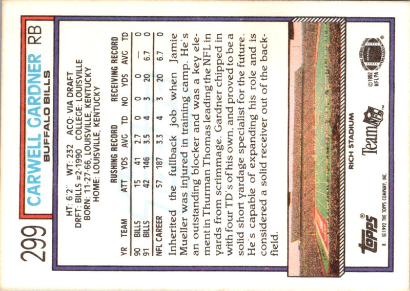 1992 Topps Carwell Gardner