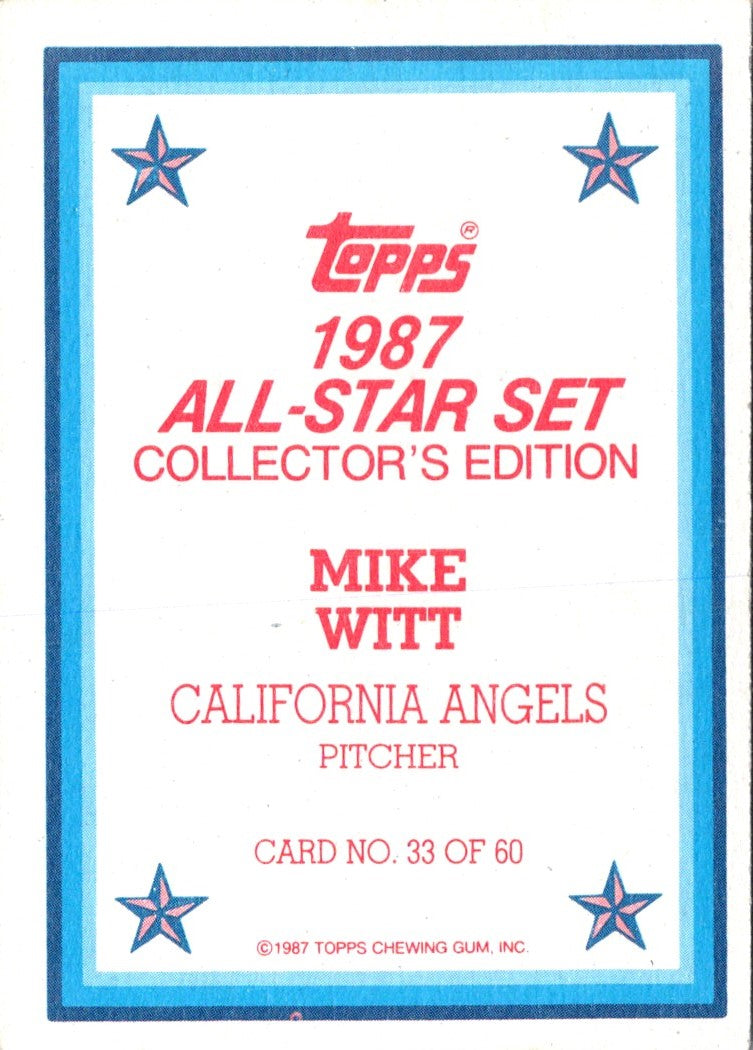 1987 Topps Glossy Mike Witt