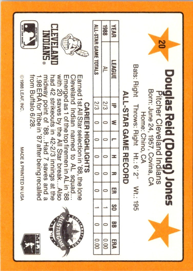 1989 Donruss All-Stars Doug Jones